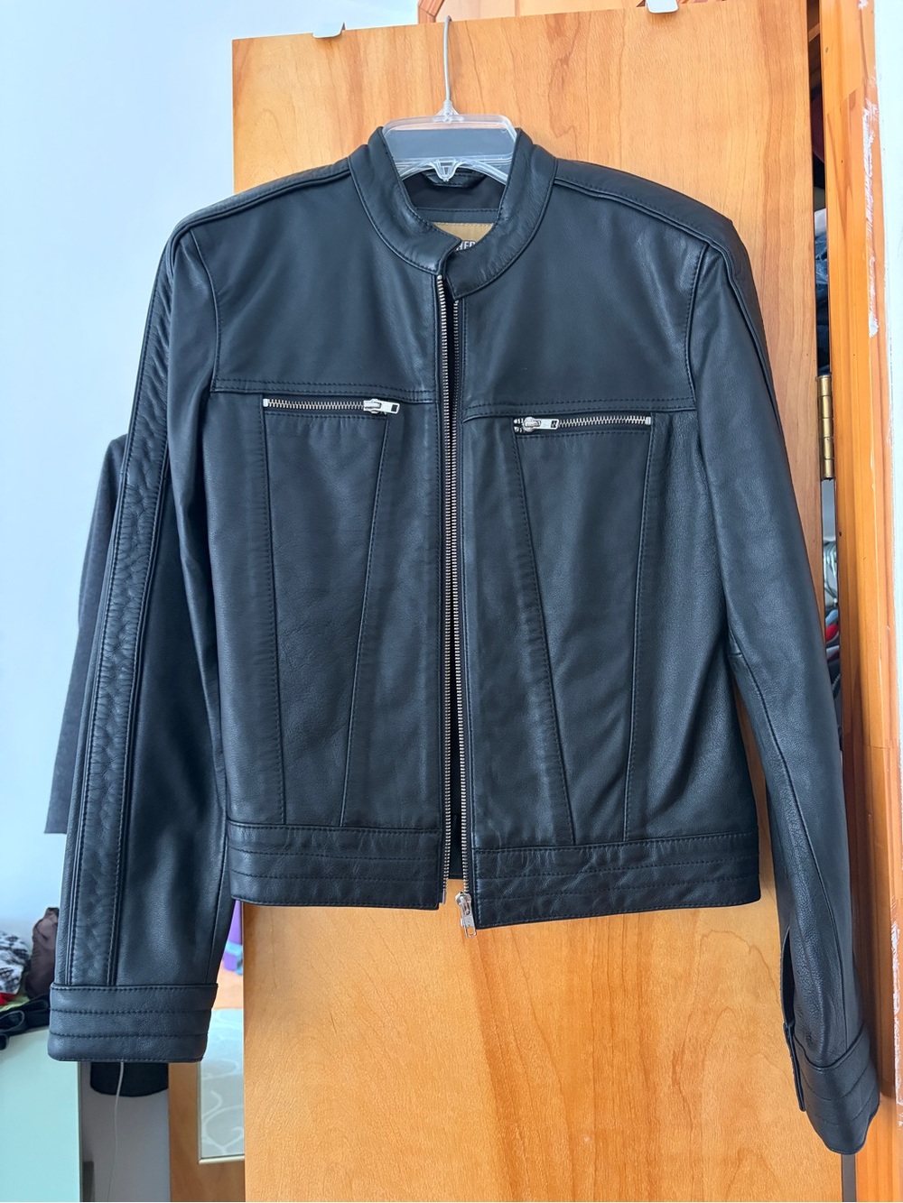 Genuine Leather Zip-Front Jacket